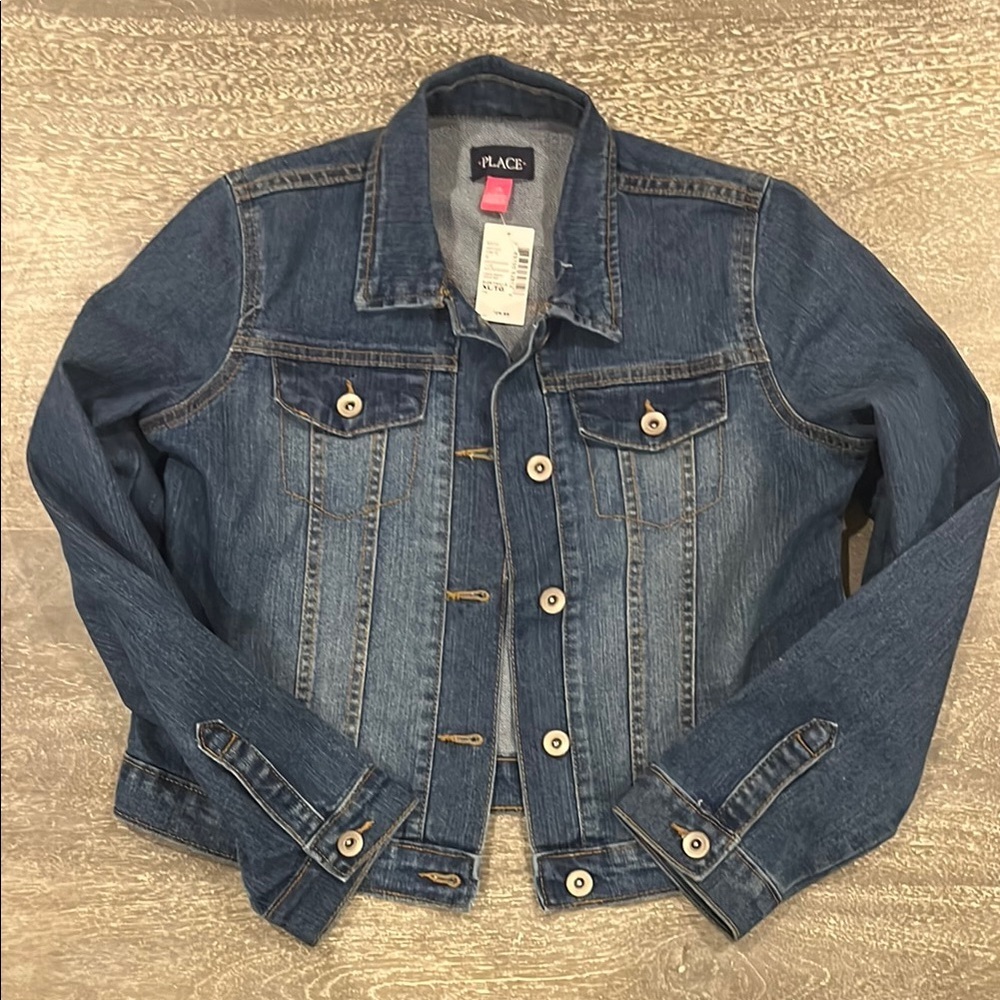 NWT Place Blue Jean Jacket Timeless Trucker Style Girls 14/16